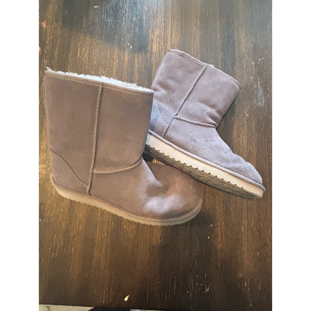 Koolaburra by‎ UGG Victoria Short Boots Womens 9 Gray Suede Faux Fur 1017090 - Picture 4 of 5